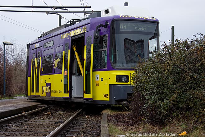 Entgleisung einer Straßenbahn