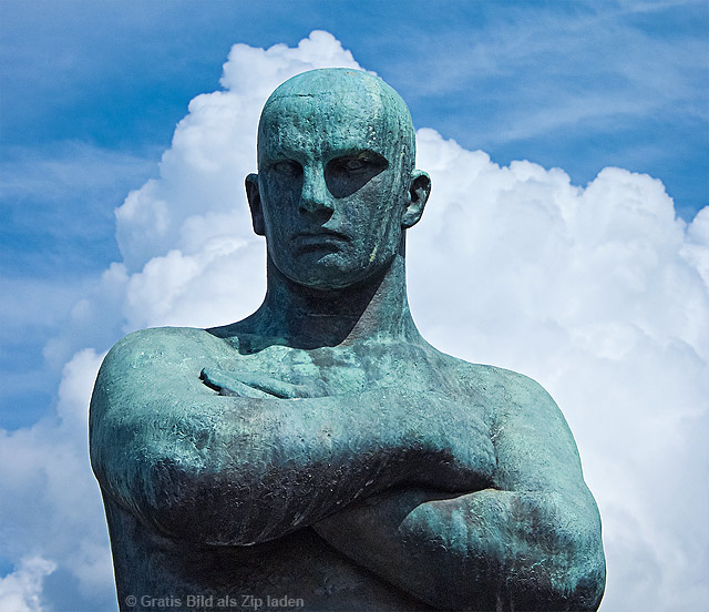 Der perfekte Mann - Bronzestatue