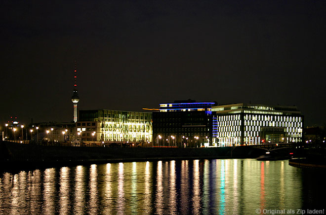 Berliner bei Nacht - Schiffbauerdamm 