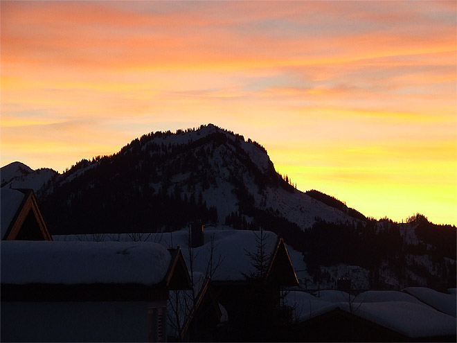 Sonnenuntergang bei Oberjoch - kostenlos downloaden