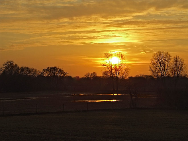 Sonnenuntergang über den Malchower Auen